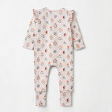 Amelia Rose Convertible Romper Long Sleeve Floral Straight Leg Convertible Romper