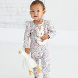 Whimsical Wildflower Long Sleeve Floral Print with Matching Headband