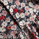 Flora Chiffon Dress Long Sleeve Ruffle Yoke Floral Dress