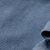 Candy Land Knit Dress Long Sleeve Ribbed Ruffle Chest Dress in Blue