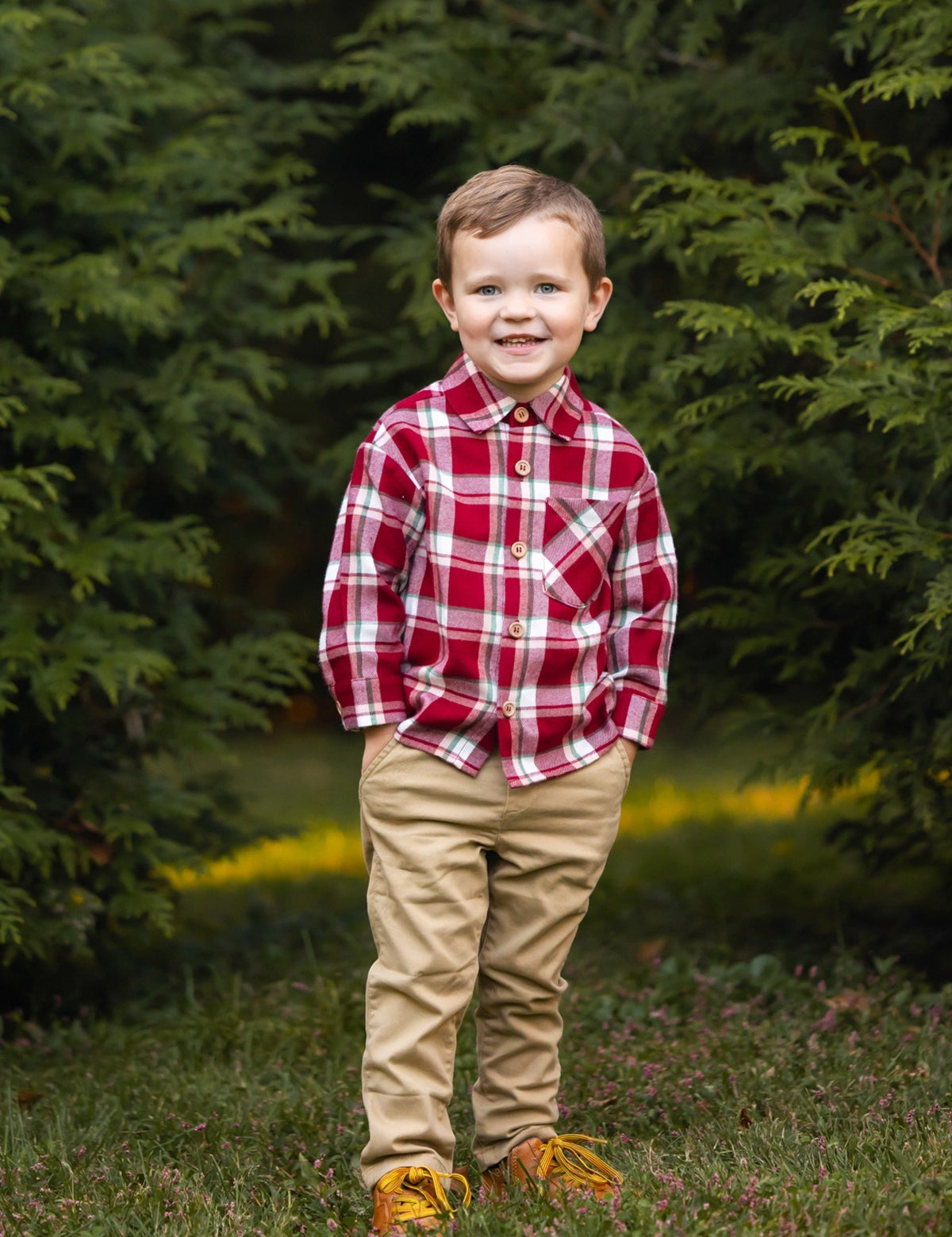 Joseph Long Sleeve Plaid Flannel Chest Pocket Shirt