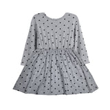 Petal Pockets Long Sleeve Floral Scalloped Pocket A Line Dress