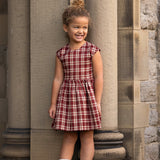 Holiday Plaid Cap Sleeve Fit and Flare Dress