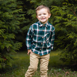 Christopher Long Sleeve Plaid Button Down Chest Pocket Shirt