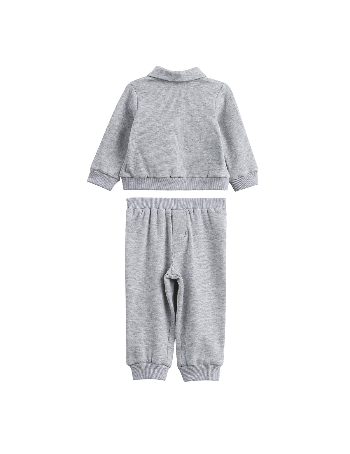 Jacob Long Sleeve Solid Collared Sweatshirt and Jogger Set