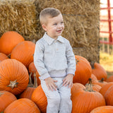 Jacob Long Sleeve Solid Collared Sweatshirt and Jogger Set