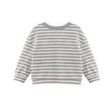 Ethan Long Sleeve Striped Ribbed Crewneck Top
