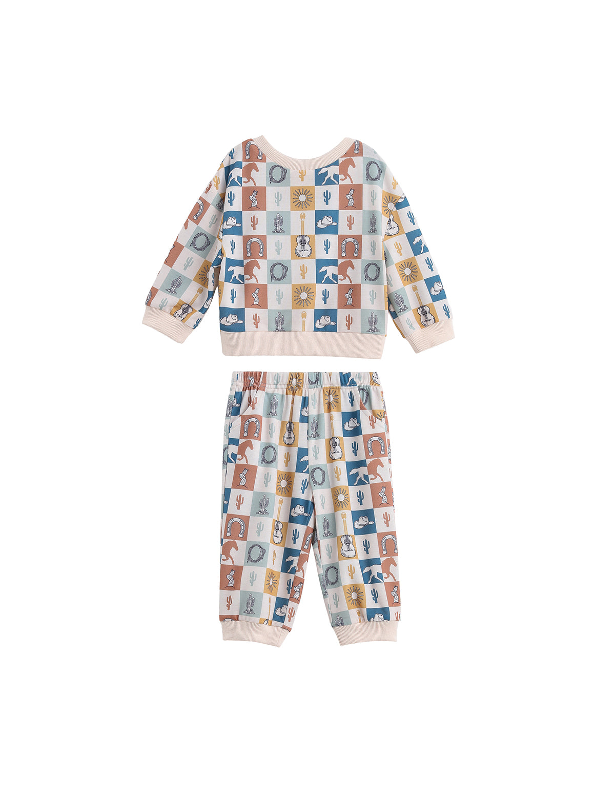 Westin Long Sleeve Western Print Sweatshirt and Jogger Set