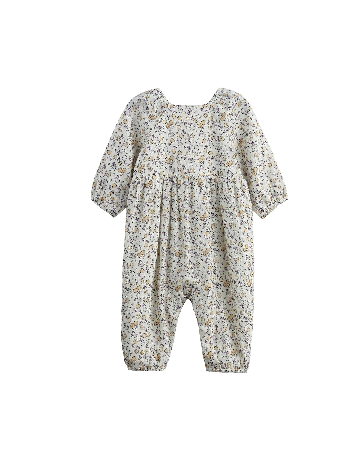 Wildflower Dream Long Sleeve Floral Puff Sleeve Bubble Romper