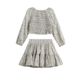 Wildflower Dream Long Sleeve Floral Smocked Top and Skirt Set