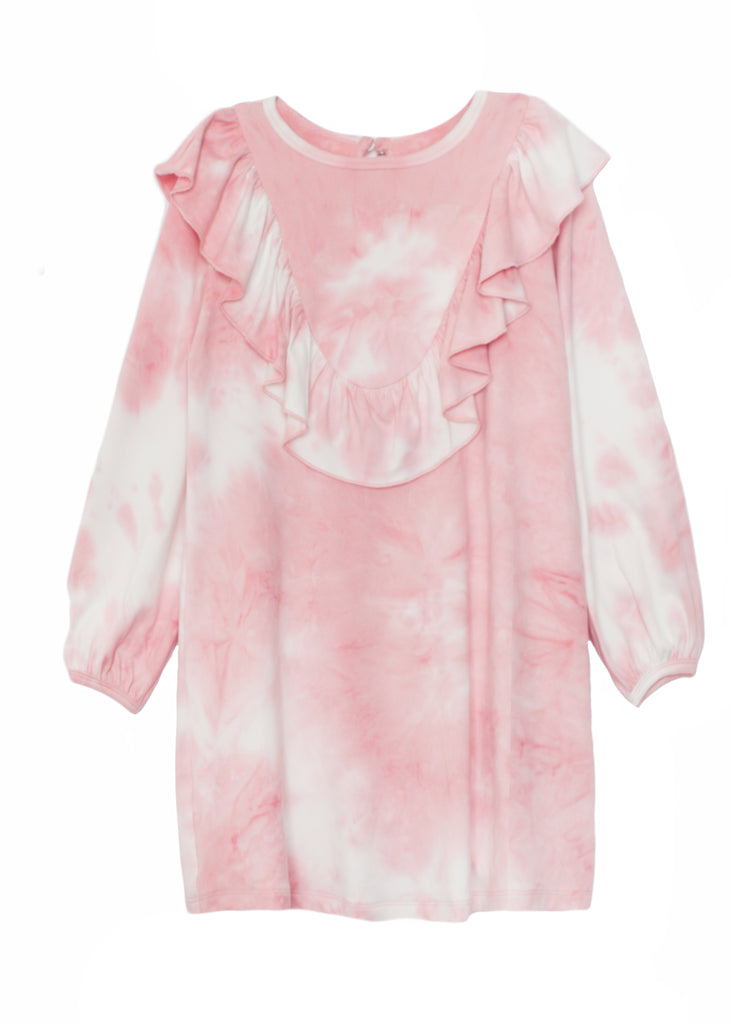 Pink Little Lovely Knit Tie Dye Dress