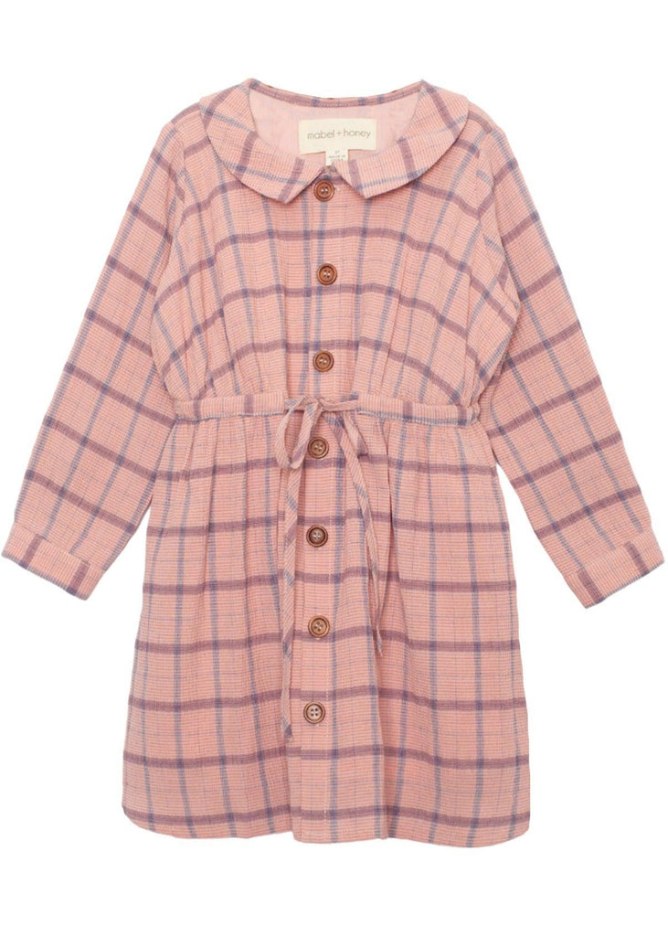 Into the Field Woven Plaid Buttoned Dress - Carousel Brands