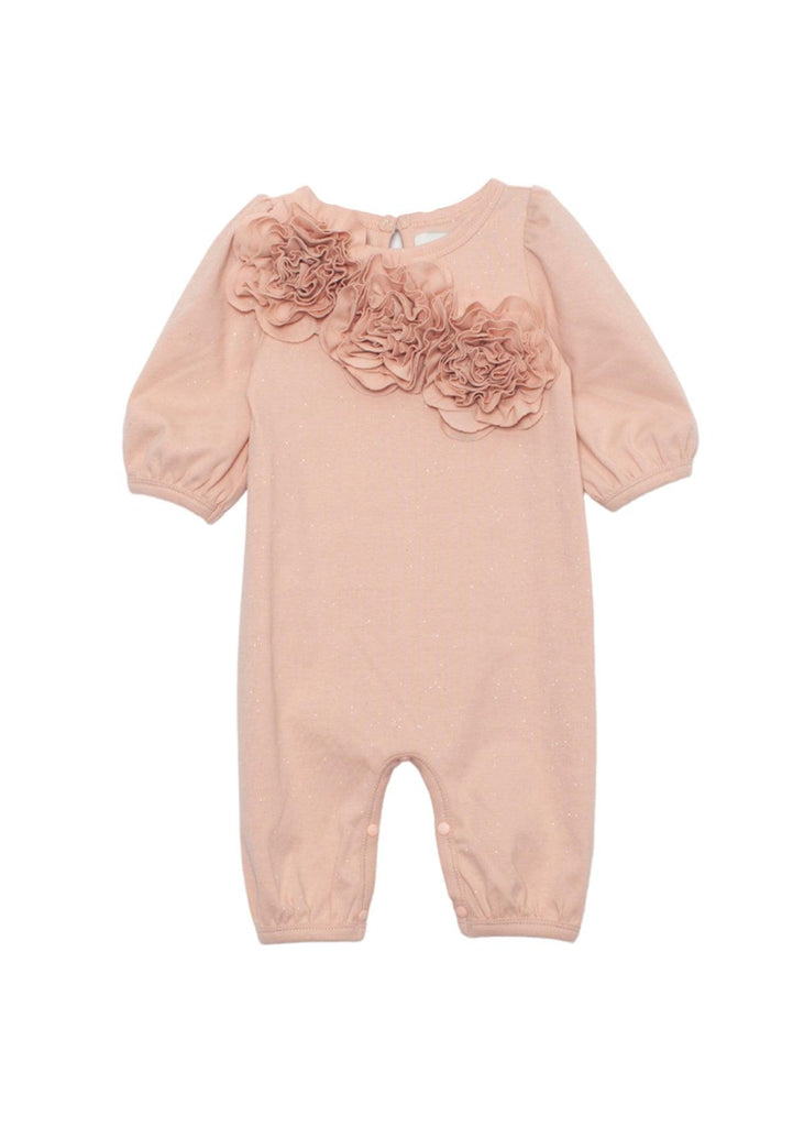 Pink Pearl Sparkling Knit Romper - Carousel Brands