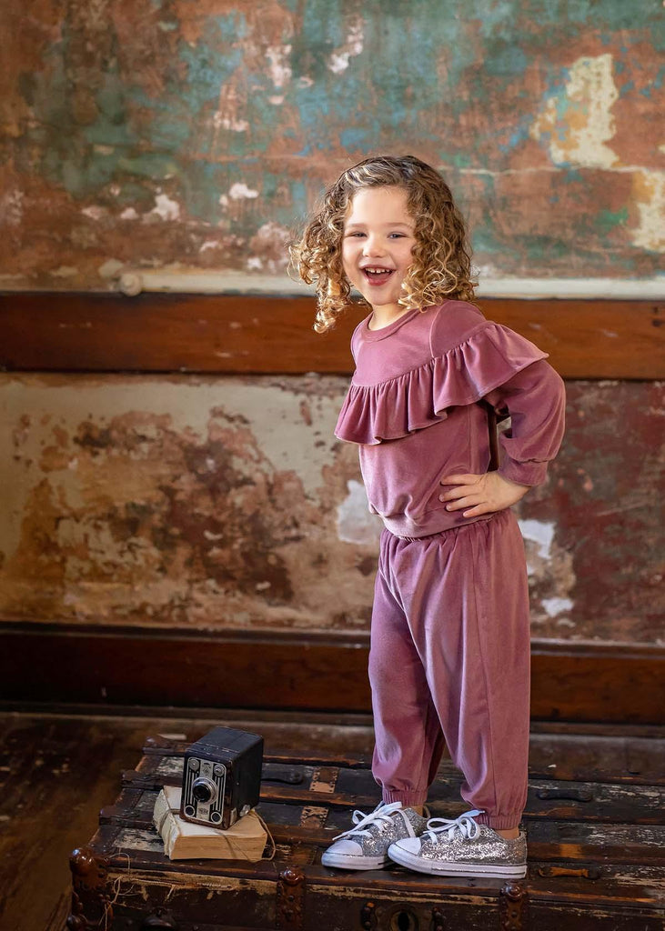 Sugar Plum Velvet 2 PC Baby Toddler Set - Carousel Brands