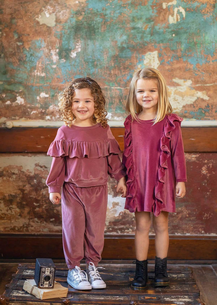 Sugar Plum Velvet 2 PC Baby Toddler Set - Carousel Brands
