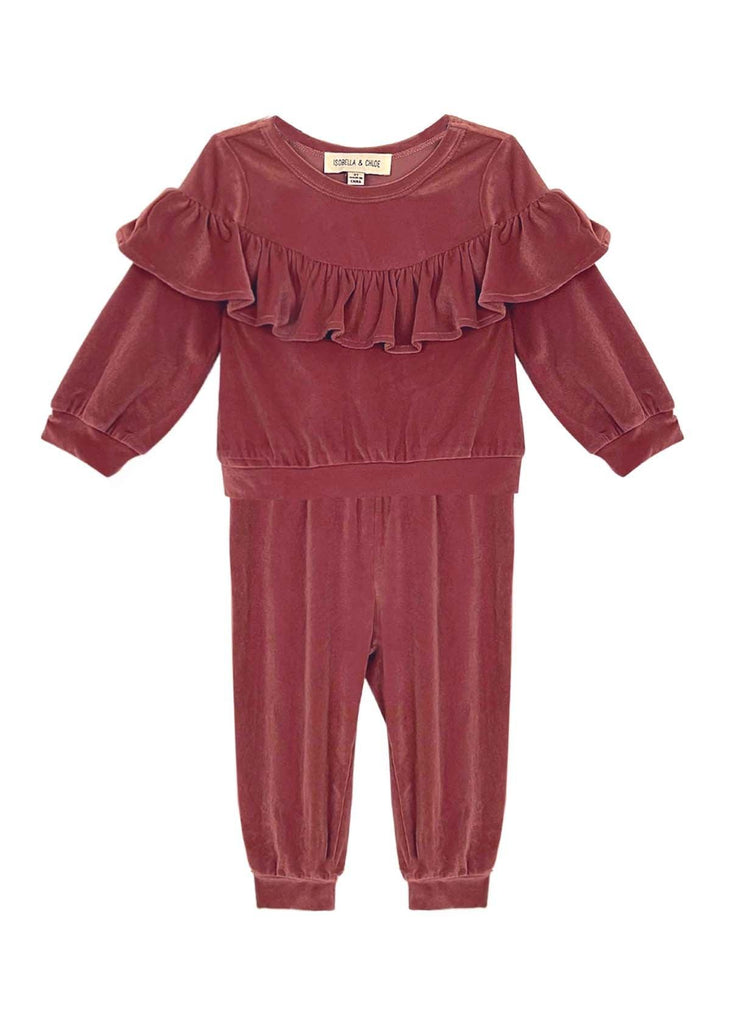 Sugar Plum Velvet 2 PC Baby Toddler Set - Carousel Brands