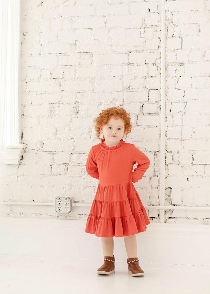 Pumpkin Pie Knit Baby Toddler Dress - Carousel Brands