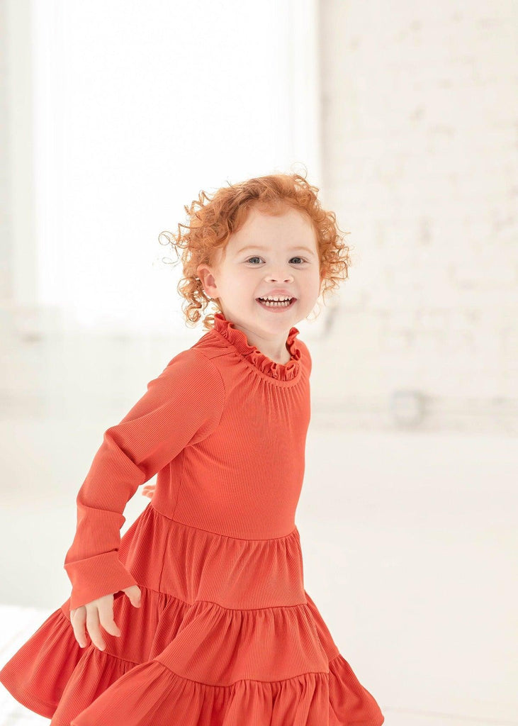 Pumpkin Pie Knit Little Girl Dress - Carousel Brands